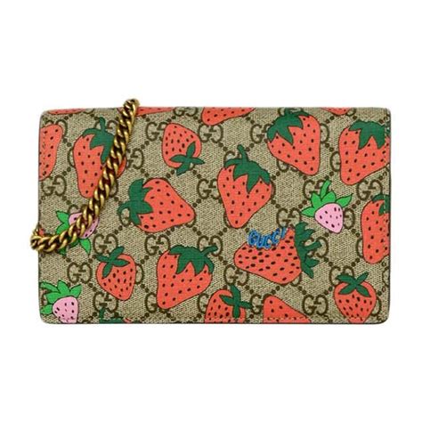 gucci strawberry wallet bag.